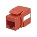 Cat6 RJ45 Keystone Jack, 90d, Red