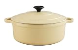 Chasseur Cast Iron 24cm, 3.5ltr Round Casserole Cream  from Dexam