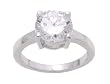SilverBin Sterling Silver Engagement Style Gem Set Round CZ Ring