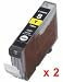 2 X CLI-8Y Yellow Compatible Printer Ink Cartridges for Canon Pixma ip6600D - Latest Chip installed. Ready to Use. - Izzibuyer