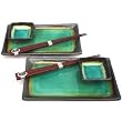 Japanese Kosui Turquoise Green Six Piece Sushi Plate Set For Two