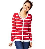 Round Neck Striped Cardigan