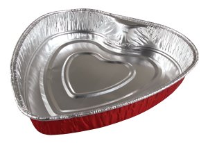 Image of Heart Shaped Foil Bake Pan 10 / Pack