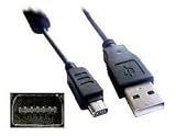 CB-USB5 CB-USB6 USB Lead Cable for Olympus Camedia C-170, C-180, C-480, C-500, C-5500 Sport Zoom, C-7000 Zoom, D-425, D-435, D-545, D-595, D-630 Zoom, Evolt E-30, E-300, E-330, E-400, E-410, E-420, E-450, E-500, E-510, E-520, PEN E-P1, E-P2, FE-120, FE-130, FE-140, FE-200, FE-5500, MJU 40, 500, 600, 700, 710, 720, 725, 730, 740, 750, 760, 770, 780, 790, 800, 810, 820, 830, 840, 850, 1000, 1010, 1020, 1030, 1040, 1050, 1060, 1200 SW, SP-310UZ, SP-310 UZ, SP-320UZ, SP-320 UZ, SP-350UZ, SP-350 UZ, SP-500UZ, SP-500 UZ, SP-510UZ, SP-510 UZ, SP-550 UZ, SP-550UZ, SP-560 UZ, SP-560UZ, SP-565 UZ, SP-565UZ, SP-570 UZ, SP-570UZ, SP-590 UZ, SP-590UZ, SP-700, SP-700UZ, SP-800 UZ, SP-800UZ, Tough 3000, 5010, 6000, 6020, 7000, 7010, 7040, 8000, 8010, 9000, 9010, Verve, Verve S, Mini Digital, Mini S Digital