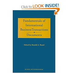 Fundamentals of International Business Transactions.: Ronald Brand