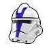 White Commander Appo Helmet - LEGO Compatible Minifigure Piece