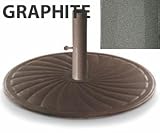 50 lbs Cast Aluminum / Iron Umbrella Base - Graphite Color