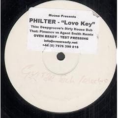 LOVE KEY 12" SINGLE UK OVEN READY 0 2 TRACK DEEPGROOVE'S DIRTY HOUSE DUB TITLE STICKERED WHITE LABEL TEST PRESSING B/W PIMENOV VS AGENT SMITH REMIX (CVP015)