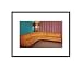 Orange Corner Sectional Sofa Framed Art Pre-Matted Poster Print, 11x14
