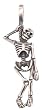 Noose Dead Hanging Skeleton Pewter Pendant Necklace