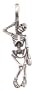 Noose Dead Hanging Skeleton Pewter Pendant Necklace