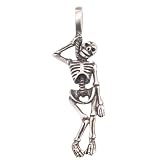 Noose Dead Hanging Skeleton Pewter Pendant Necklace
