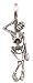 Noose Dead Hanging Skeleton Pewter Pendant Necklace