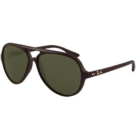 Ray-Ban Sunglasses AUTHENTIC Unisex Cats 5000 Dark Violet Crystal Green RB4125-737