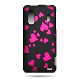 WIRELESS CENTRAL Brand Hard Snap-on Shield BLACK With RAINING HEART Design  ....