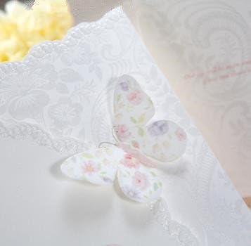 Garden Theme Butterfly Tri-fold Wedding Invitation--Set of 50