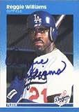Reggie Williams, Los Angeles Dodgers, 1987 Fleer Autographed Card