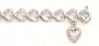10kt Solid White Gold Diamond Heart Bracelet- DS1201