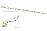 14kt gold two tone alternating color bracelet
