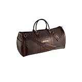 24" Leather Metro Convertible Travel Duffel Color: Brown