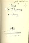 Man, the unknown;