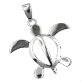 P461MDOT--Medium Turtle Honu Petroglyph Pendant