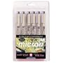 Sakura 1/4-Millimeter Pigma Micron Pen Set #01, 6 Per Package, Black, Red, Blue, Green, Brown, Purple