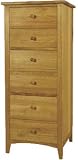 Harvard Solid Oak 6 Drawer Tallboy