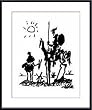 Art Poster Metal Framed Print - Don Quixote - Artist: Pablo Picasso- Poster Size: 28 X 22