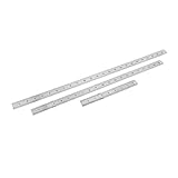 uxcell 直定規　直線定規　ルーラー　直尺　金属製　長さ違う3枚セット　20cm　50cm 60cm