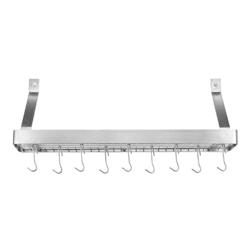 Cuisinart CRBS-36B Chef's Classic 36-Inch Rectangular Wall-Mount Bookshelf Rack, Brushed Stainless Cuisinart CRBS-36B Chef's Classic 36-Inch Rectangular Wall-Mount Bookshelf Rack, Brushed Stainless
