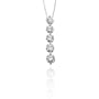 14K White Gold 1/4 ct. Diamond "Journey of Love" Stick Pendant with Chain