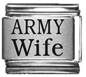 Clearly Charming Army Wife Laser Italian Charm