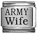 Clearly Charming Army Wife Laser Italian Charm