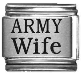Clearly Charming Army Wife Laser Italian Charm
