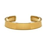 14k Yellow Gold 10.4mm Solid Cuff Bangle - 7 Inch