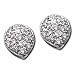 14K White Gold Pear Shape Diamond Cluster Earrings