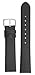 JP Leatherworks Mens Genuine Italian Leather Watchband - Black - 18mm Width - Long Length Watch Band