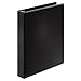 Cardinal Performer Reference Non-Locking Round Ring Binder, 1-Inch, Black, Case of 12 Binders (72711)