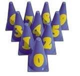 Blue Numbered Cones and Hoops - Quantity of 2
