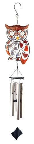 Red Carpet Studios Mosaic Mobile Wind Chime, 40-Inch Long, Owl Red Carpet Studios Mosaic Mobile Wind Chime, 40-Inch Long, Owl