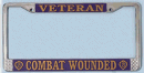 Veteran Purple Heart Combat Wounded License Plate Frame