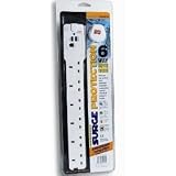 5 Packs Of 6 Way Surge Protector With Adsl Fax Modem Protection 2m With 3m Telephone Cable