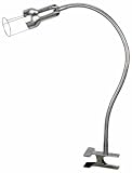 Eye Clip On Desk Lamp Polished Steel Shade