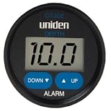 Uniden QT-206W Digital Depth Finder In-Hull Adjustable Transducer, Black