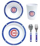 Chicago Cubs 5 Piece Children's Dinner Set - Baseball Sports Merchandise