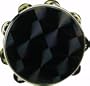 Remo 8" Pretuned Tambourine with Single Row of Jingles, Black Prizmatic Head