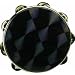 Remo 8" Pretuned Tambourine with Single Row of Jingles, Black Prizmatic Head