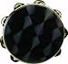 Remo 8" Pretuned Tambourine with Single Row of Jingles, Black Prizmatic Head