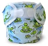 Super Whisper Wrap Diaper Cover - SM - Froggy Pond